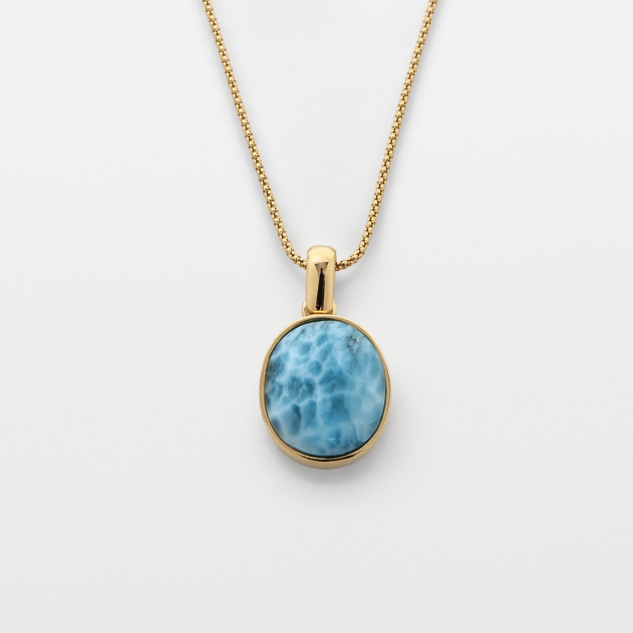 Larimar Gold Vermeil Pendant Ximena