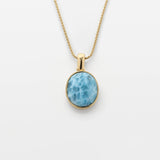 Larimar Gold Vermeil Pendant Ximena