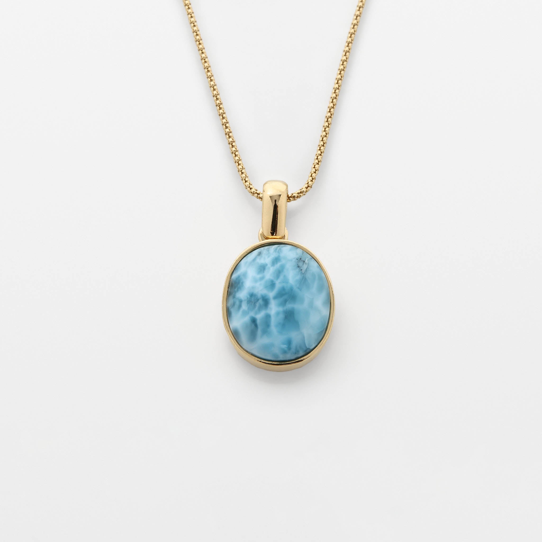 Larimar Gold Vermeil Pendant Ximena