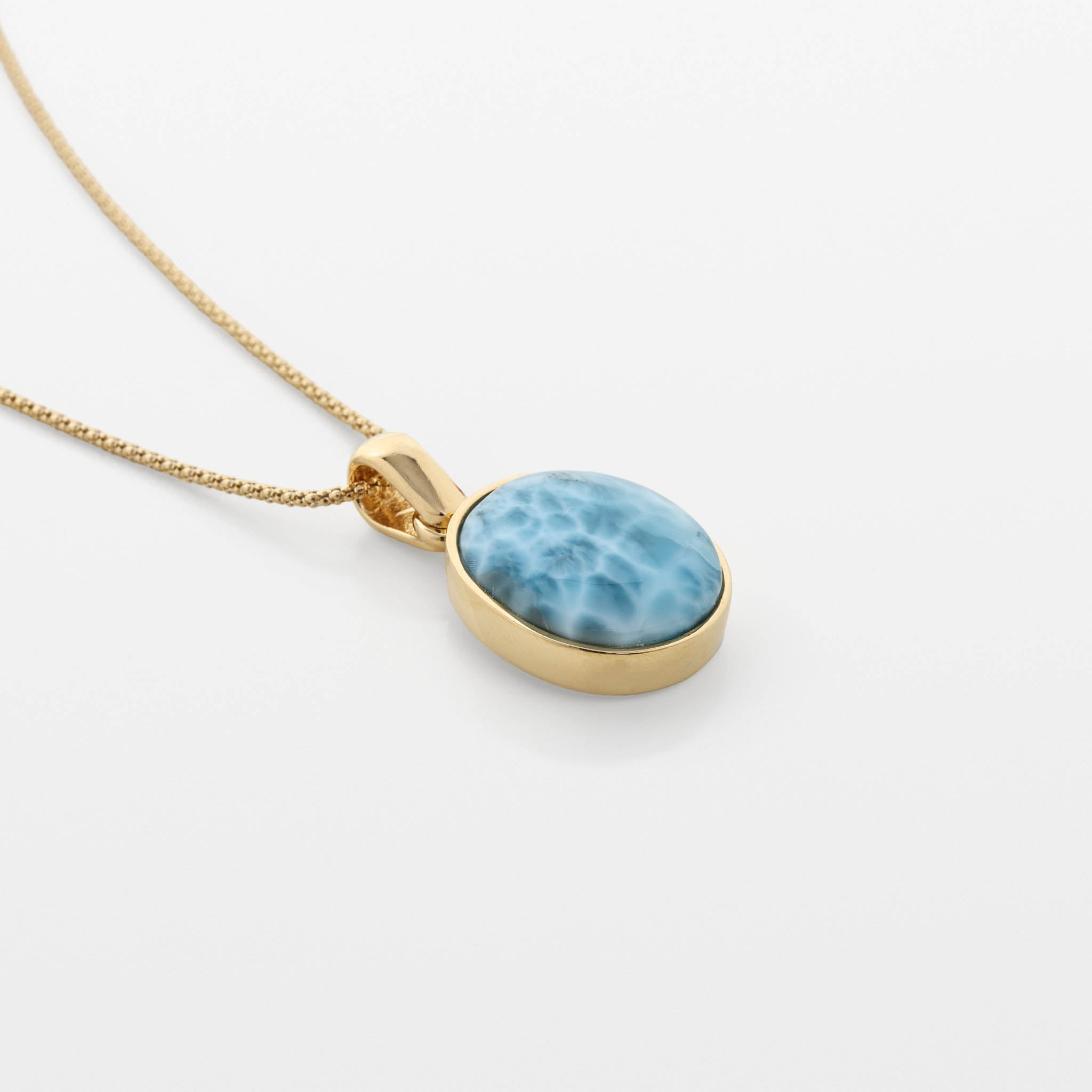Larimar Gold Vermeil Pendant Ximena