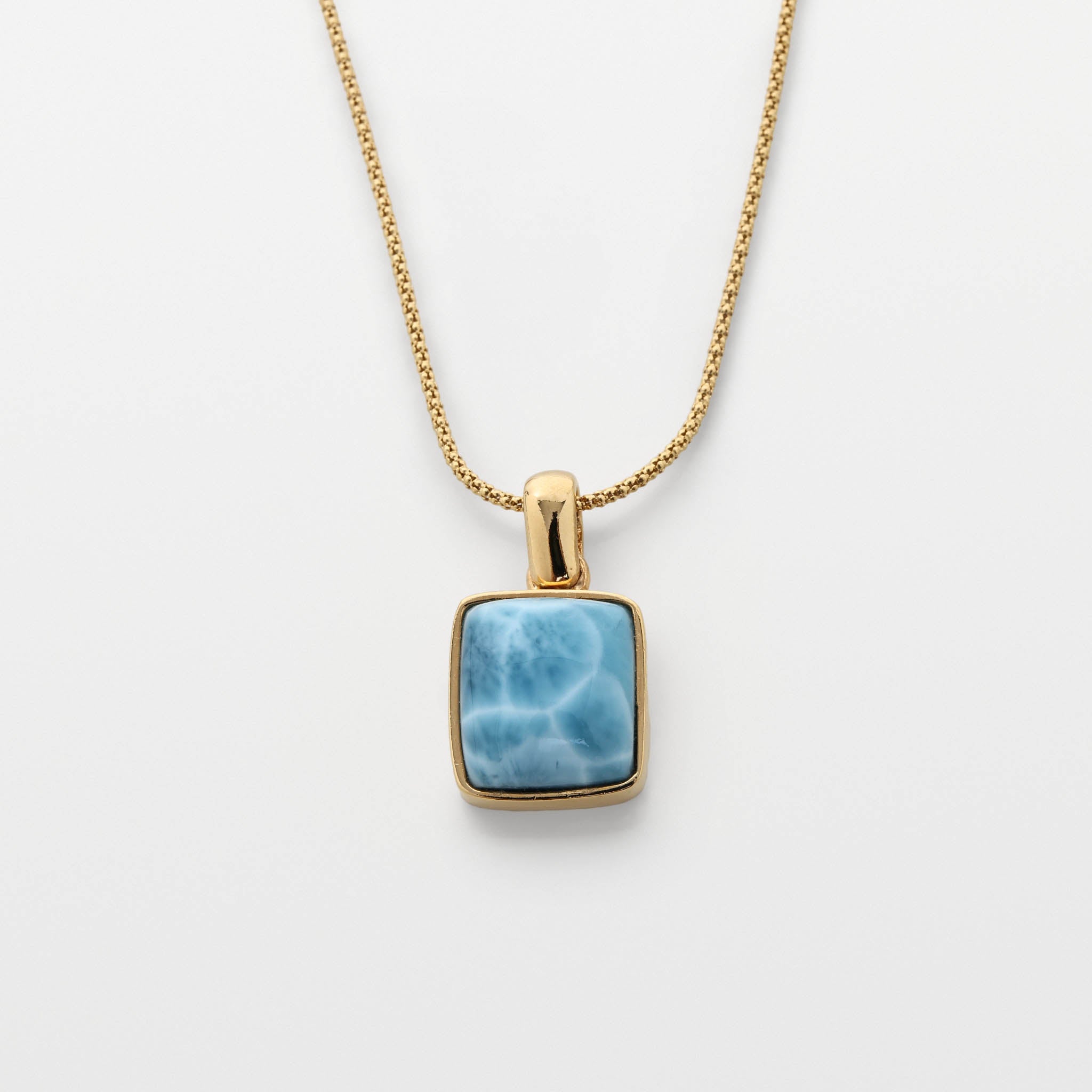 Larimar Gold Vermeil Pendant Xin