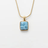 Larimar Gold Vermeil Pendant Xin