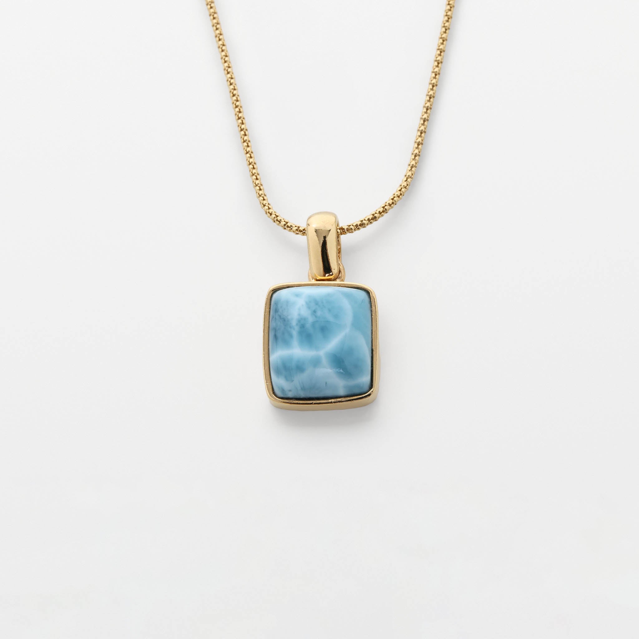 Larimar Gold Vermeil Pendant Xin