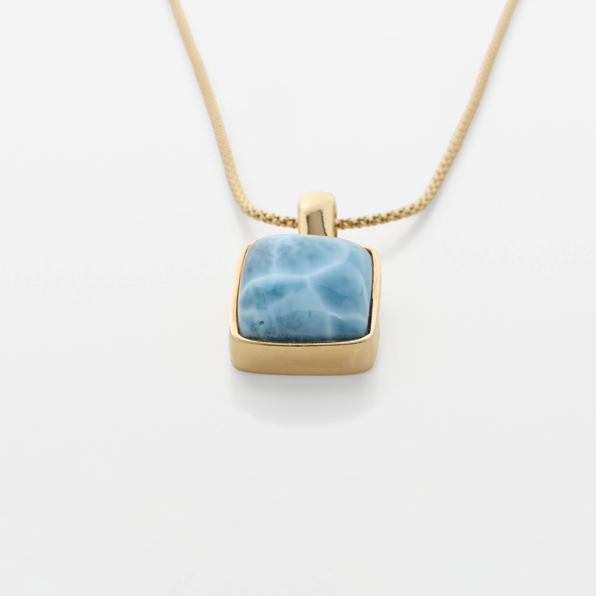 Larimar Gold Vermeil Pendant Xin