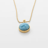 Larimar Gold Vermeil Pendant Xiomara