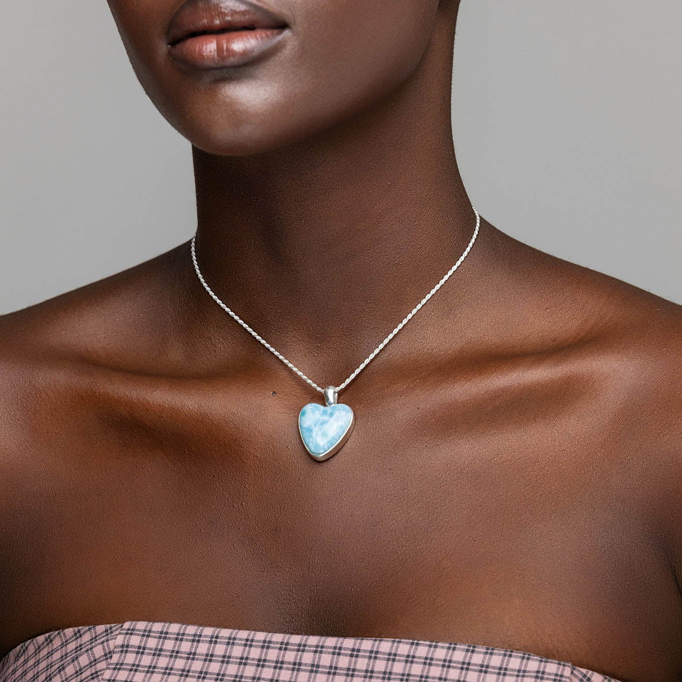 Larimar Heart Pendant Mia