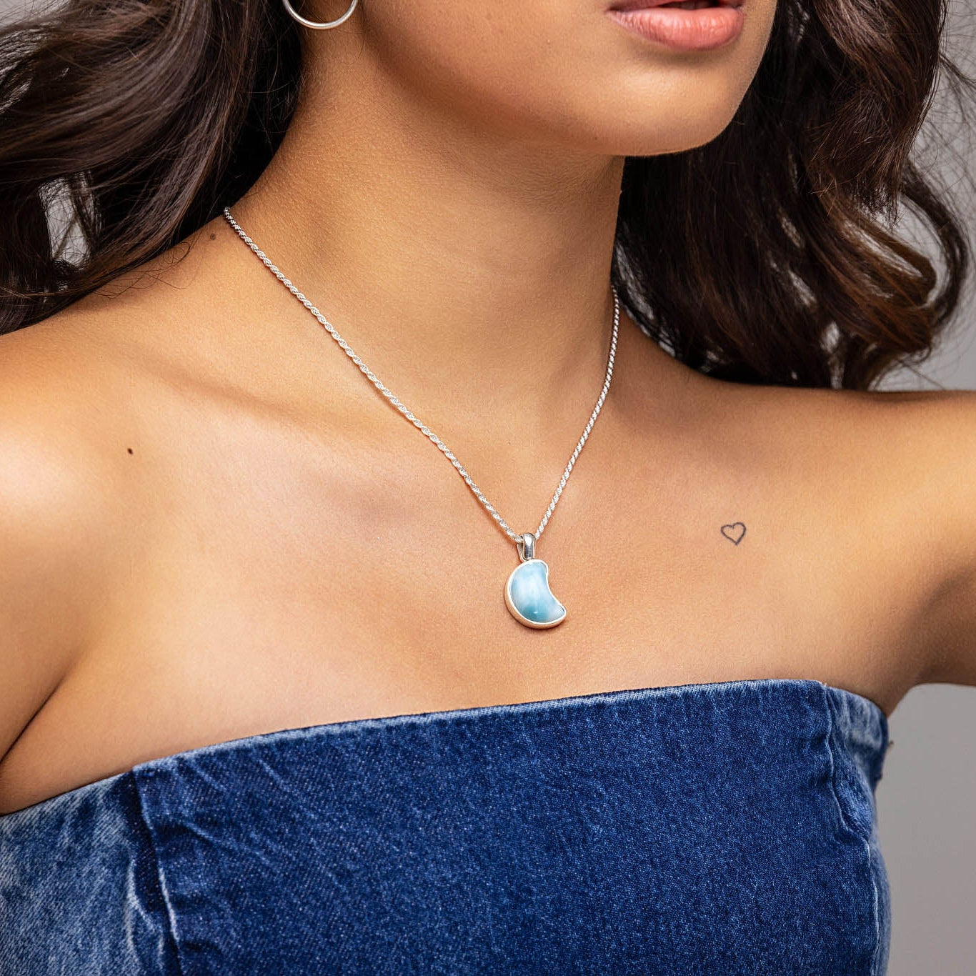 Larimar Moon Pendant Tala