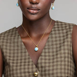 Larimar Gold Vermeil Pendant Xiomara