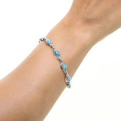 Teardrop Larimar Bracelet