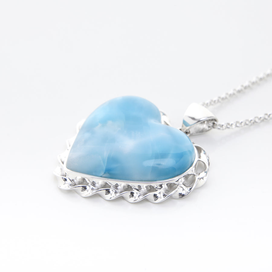 Larimar Heart Pendant, Dorian