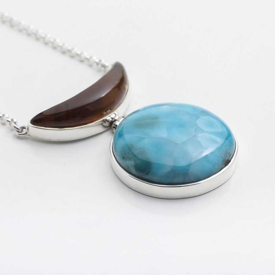 Larimar Amber Necklace Izzy