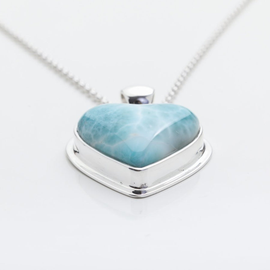 Larimar Heart Pendant, Estela