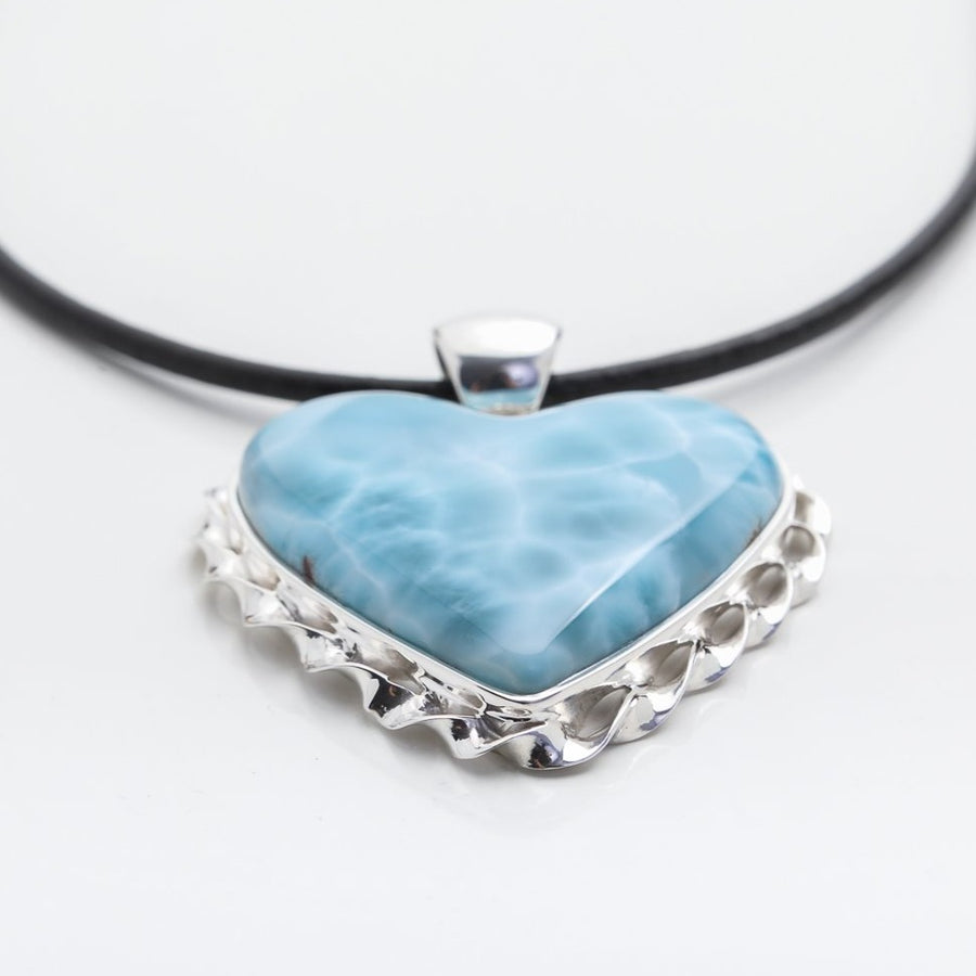 Larimar Heart Pendant, Ana Gabriela