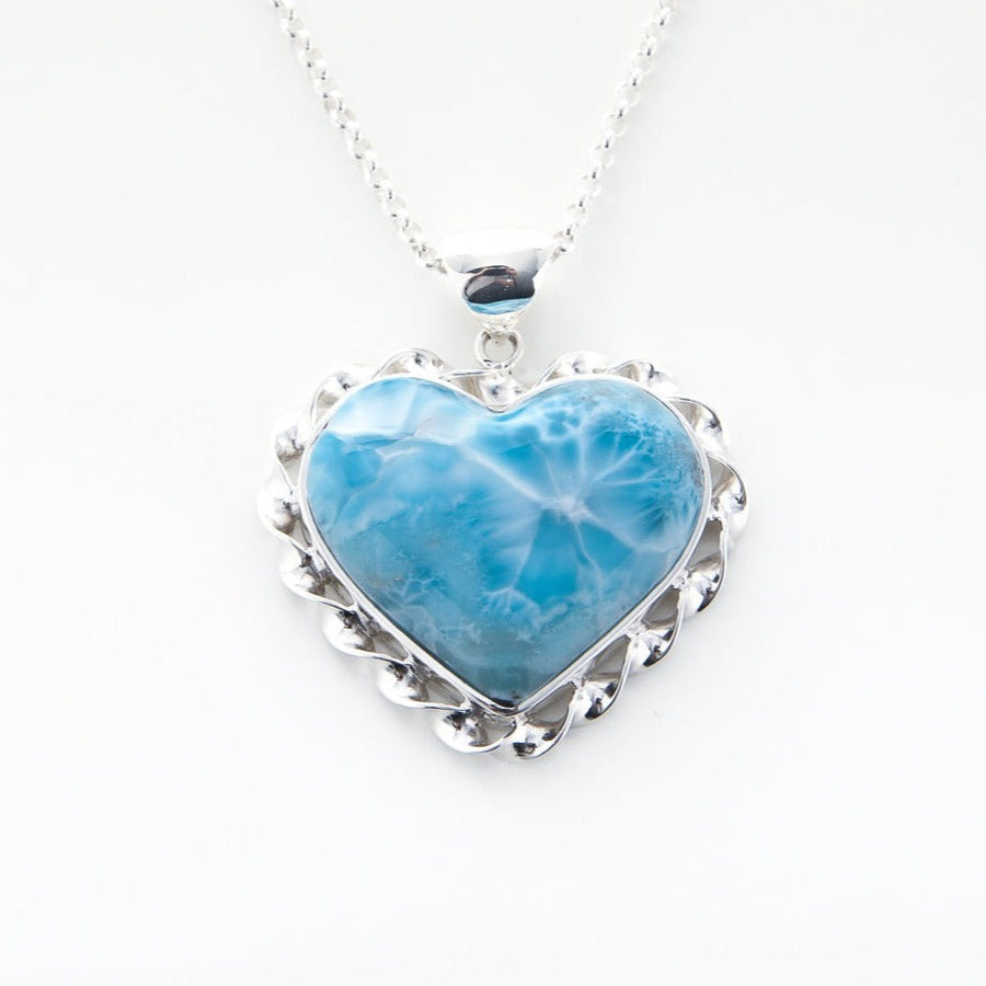 Larimar Heart Pendant, Wyn