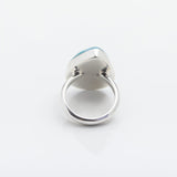 Teardrop Larimar Ring, Virginia
