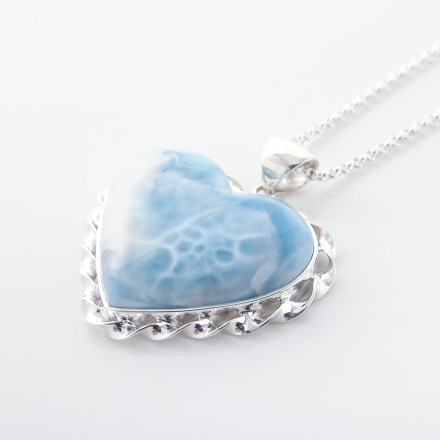 Larimar Heart Pendant, Fitz