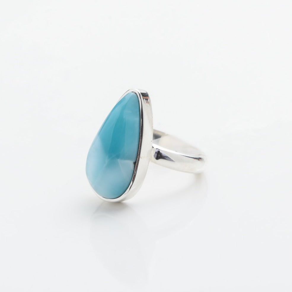 Larimar Teardrop Ring, Paz