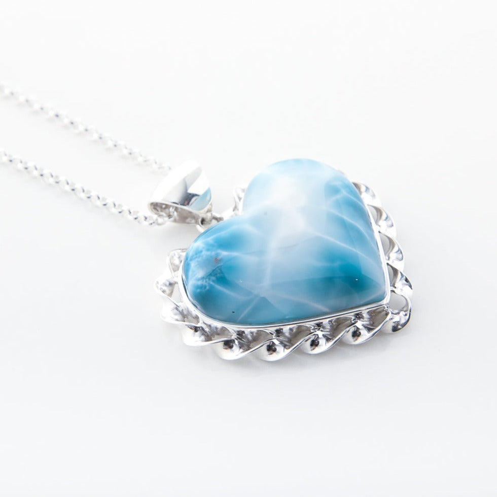 Larimar Heart Pendant, Verity