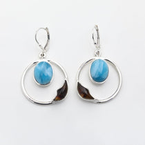 Larimar Amber Earrings Isleña