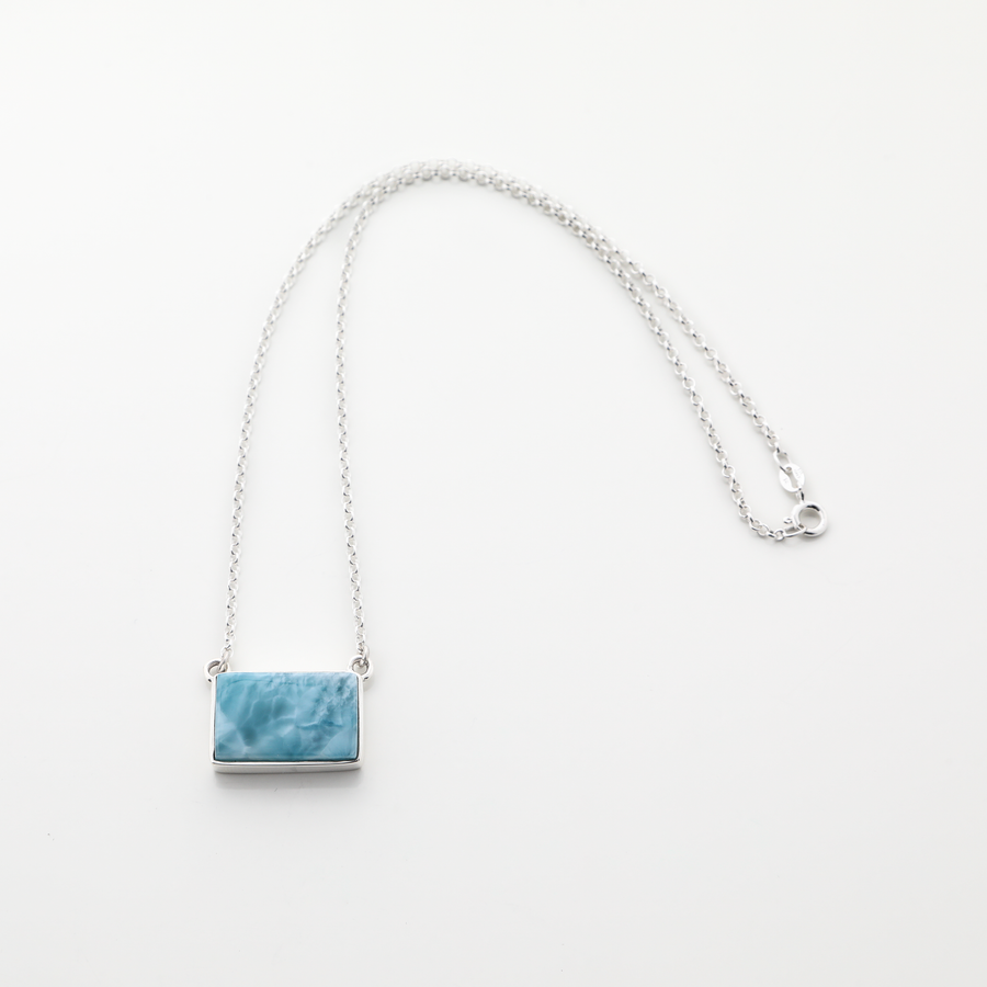 Larimar Square Necklace