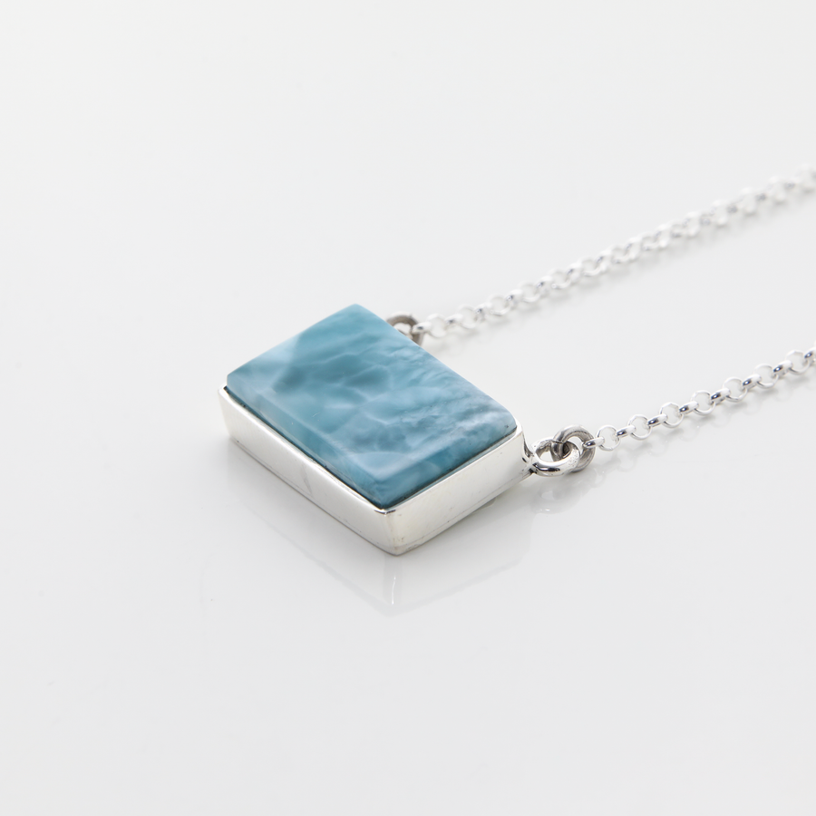 Larimar Square Necklace