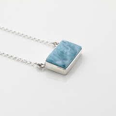 Larimar Square Necklace