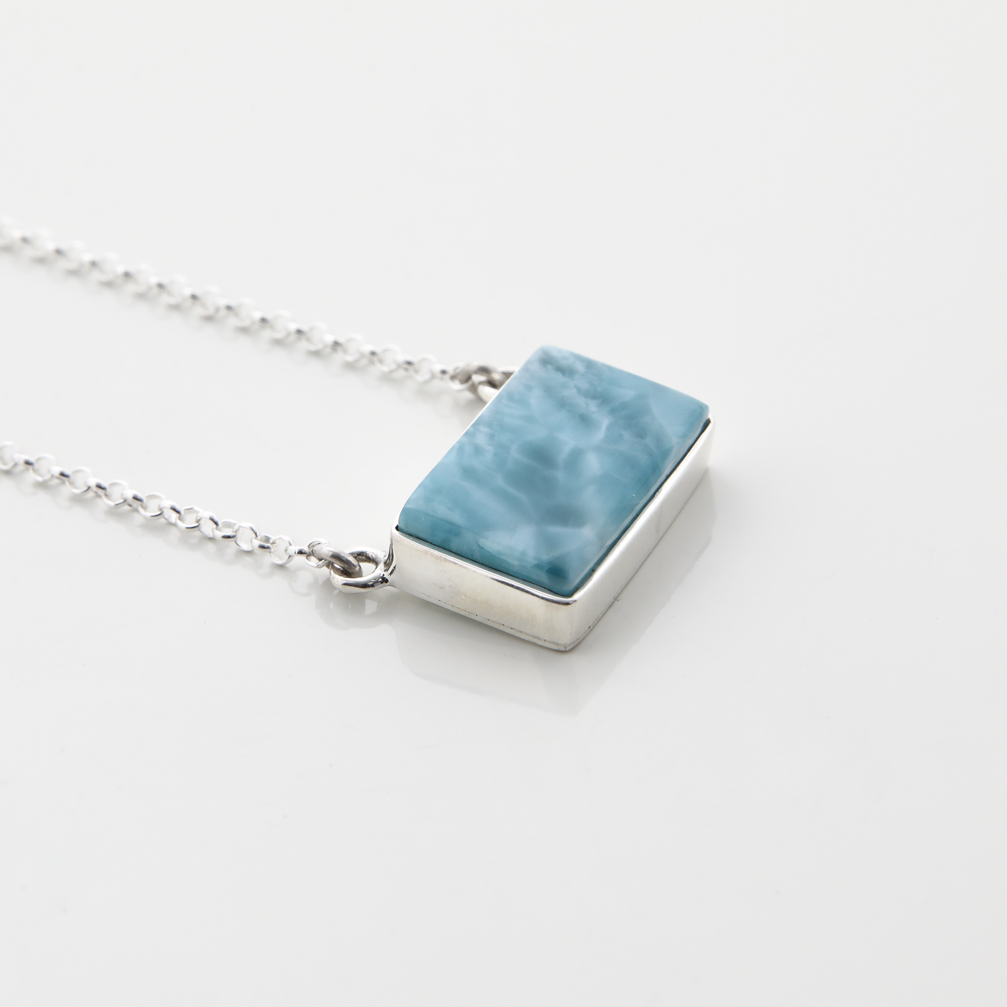 Larimar Square Necklace