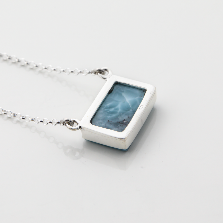 Larimar Square Necklace