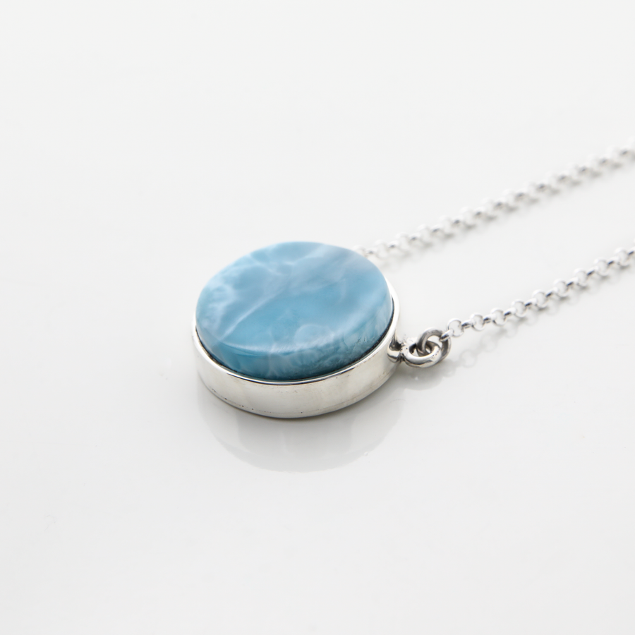 Larimar and Silver Necklace 