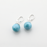 Larimar and Silver Earrings 