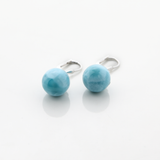 Larimar and Silver Earrings 