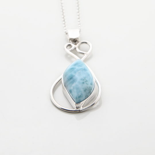 Rococo Style Larimar Pendant