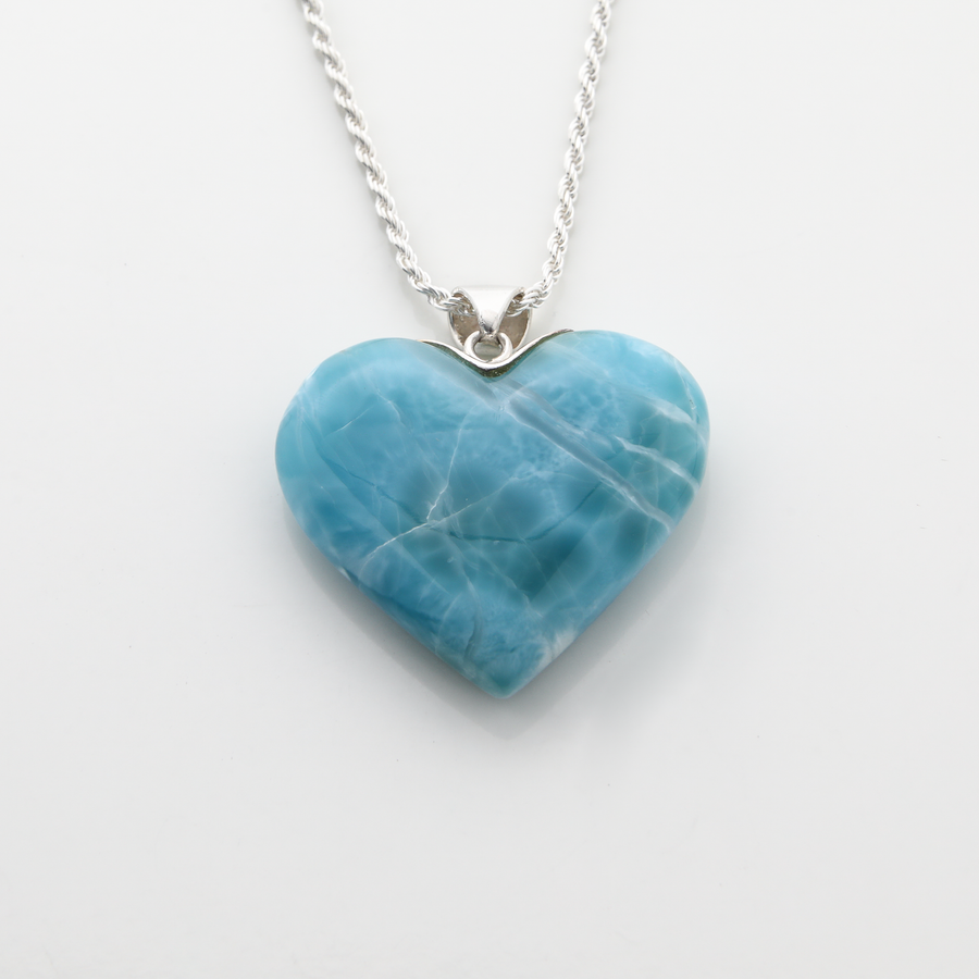Larimar Heart Pendant Caletón 