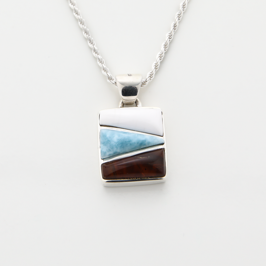 Larimar Mosaic Pendant II
