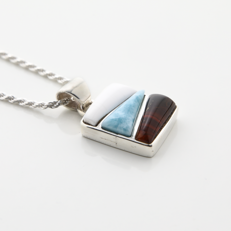 Larimar Mosaic Pendant II