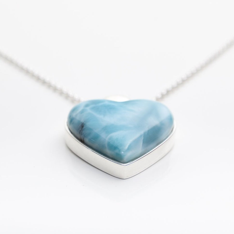 Larimar Heart Pendant, Hilda