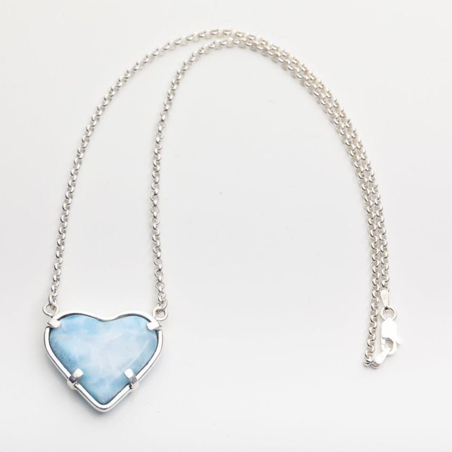 Larimar Heart Necklace, Katherina