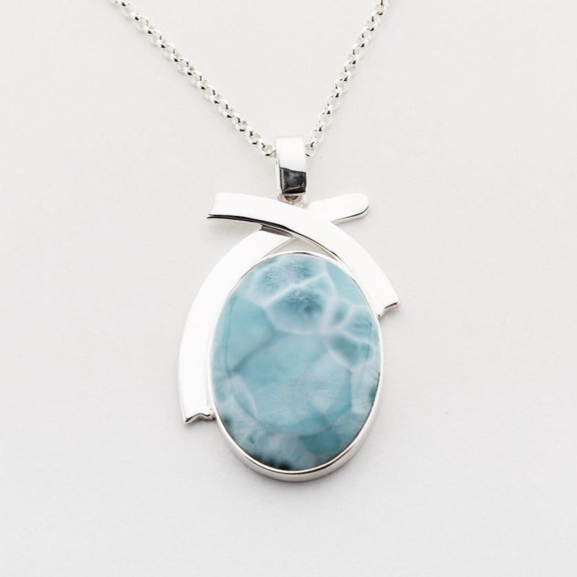 Larimar Oval Pendant, Pacey