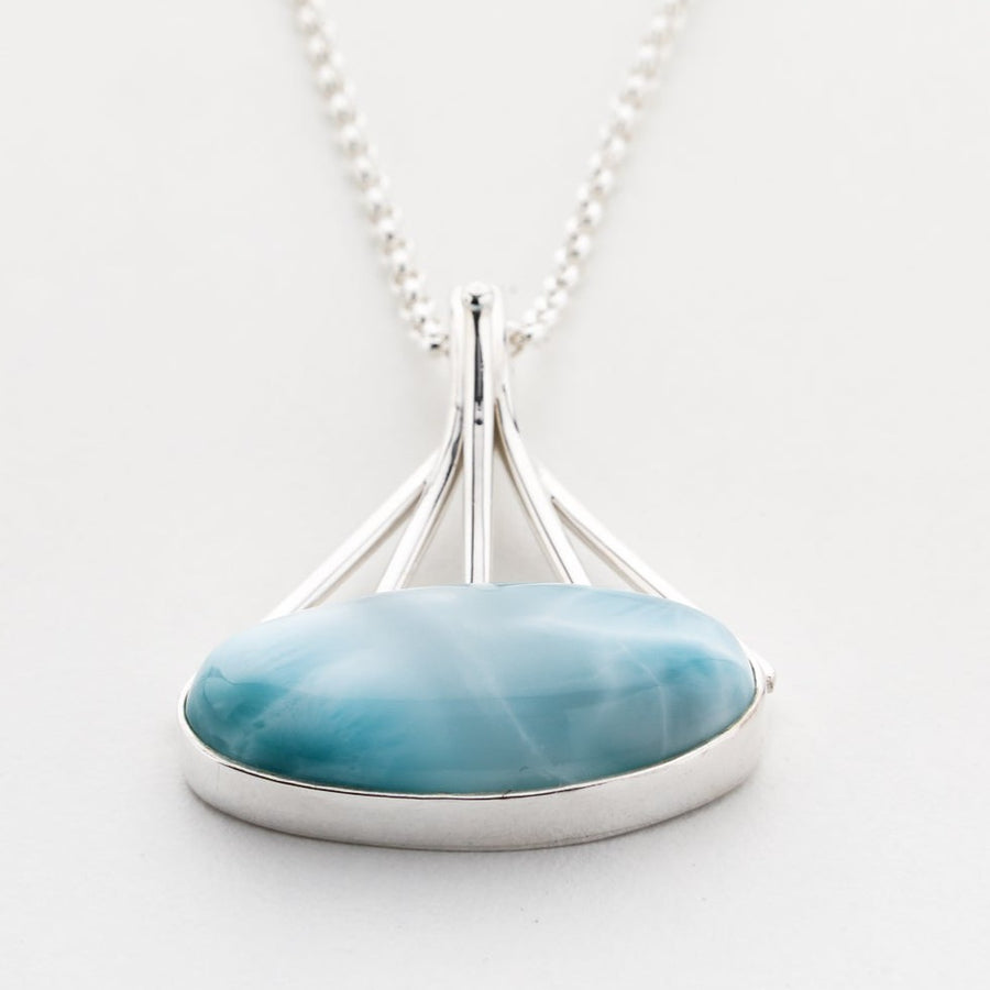 Larimar Silver Pendant, Evencio
