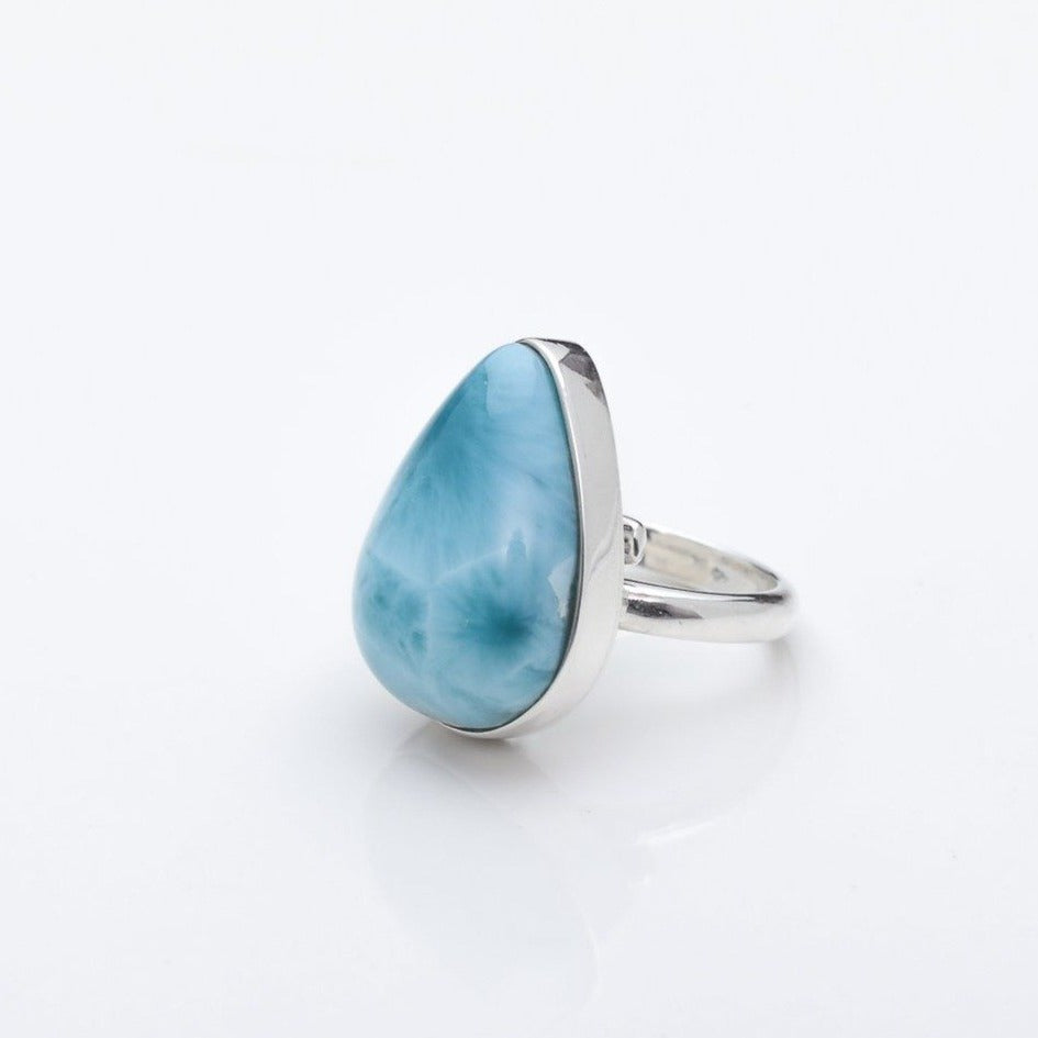 Teardrop Larimar Ring Percy