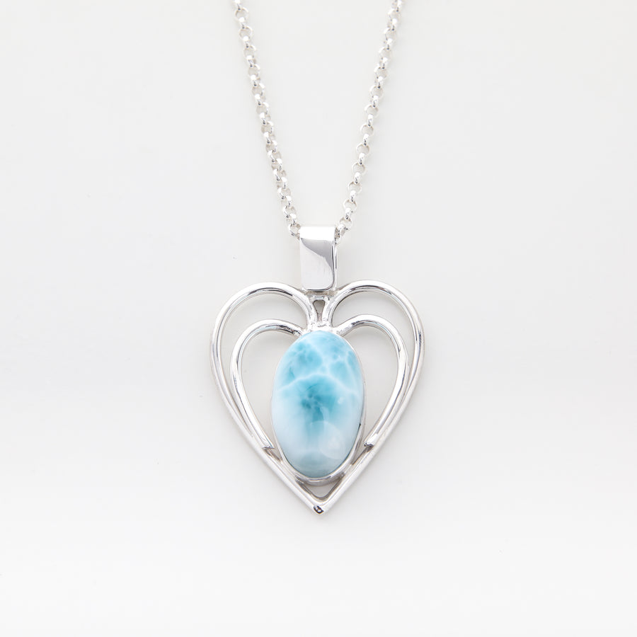 Larimar Heart Pendant, Dorothea