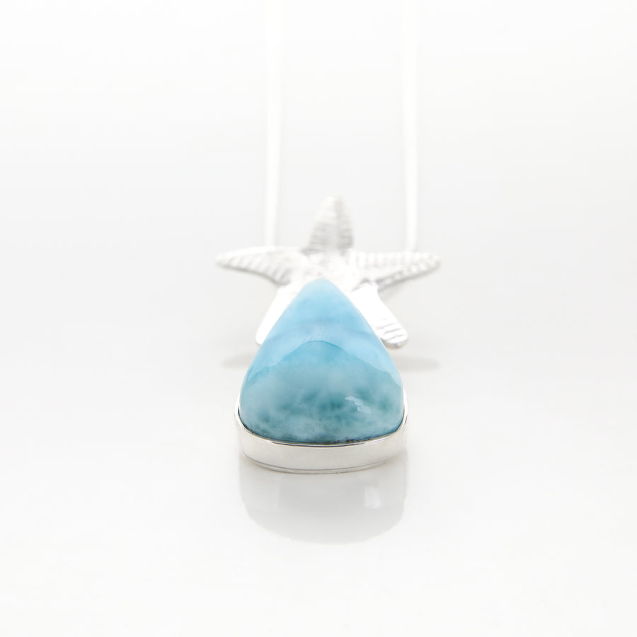 Starfish Larimar Stone Pendant Lupe