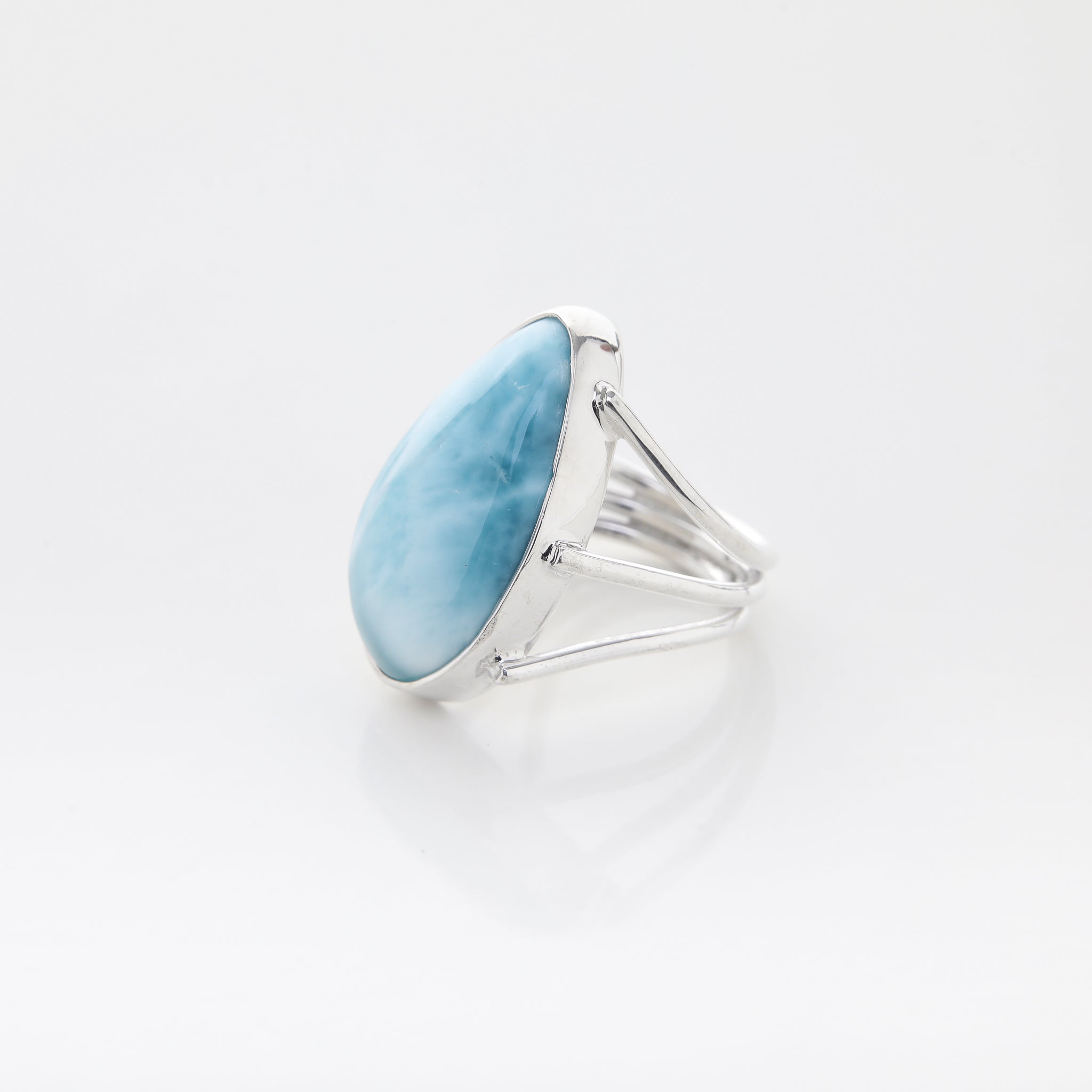 Precious Treasures / Larimar Dragon high quality Claw Sterling Silver Ring Size 12