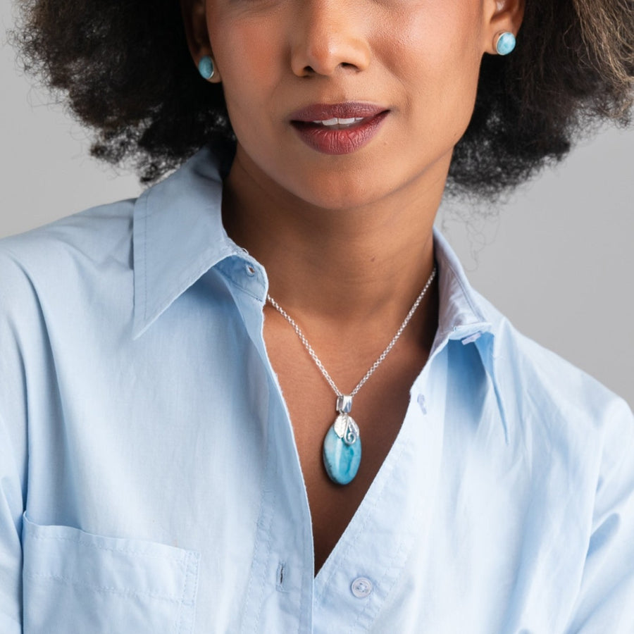 Larimar pendentif Scarlett
