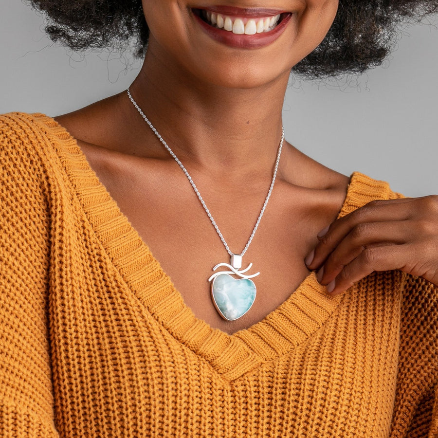 White Larimar Crystal Pendant
