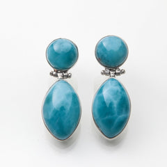Larimar post earrings