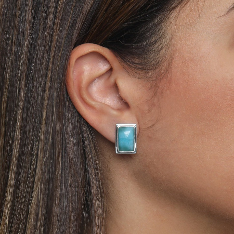 Larimar Earrings, Aisha