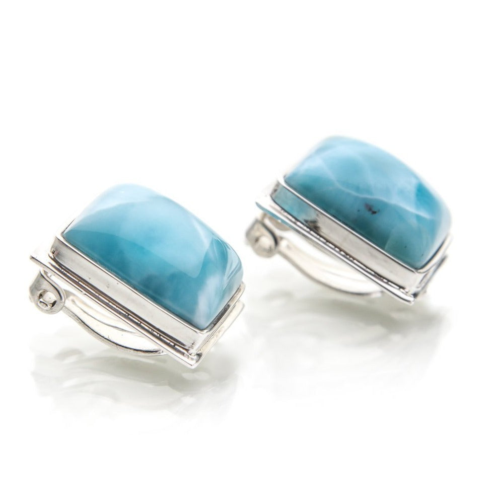 Larimar Clip On Earrings, Nova
