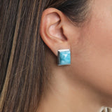 Larimar Clip On Earrings, Nova