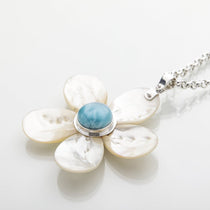 Larimar Flower Pendant, Gail